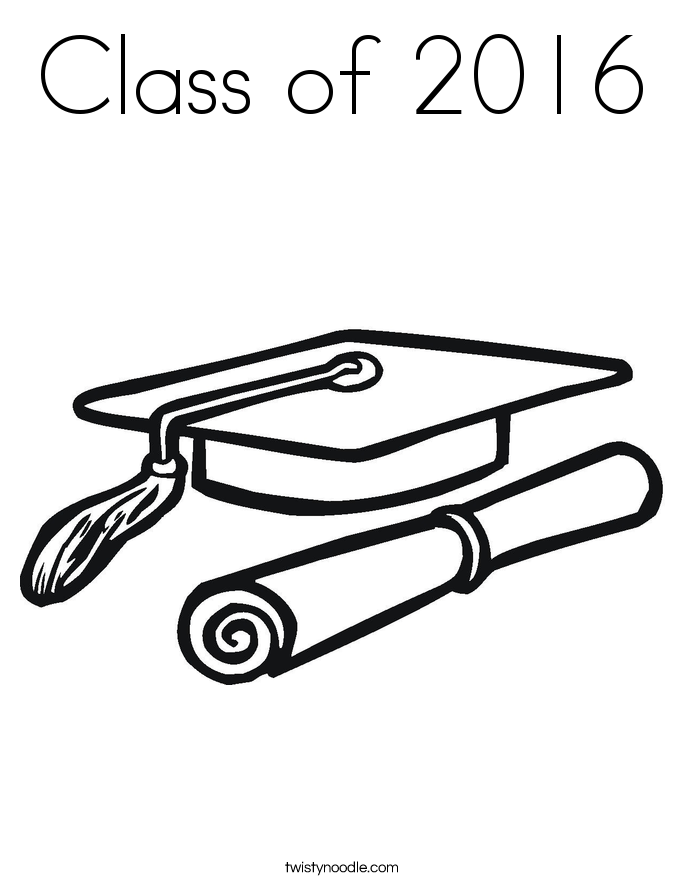 class of 2016 coloring page