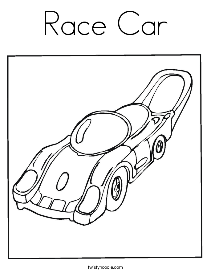 Race Car Coloring Page - Twisty Noodle