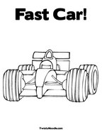 Fast Car Coloring Page
