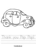 Thank you Pap Pap! Worksheet
