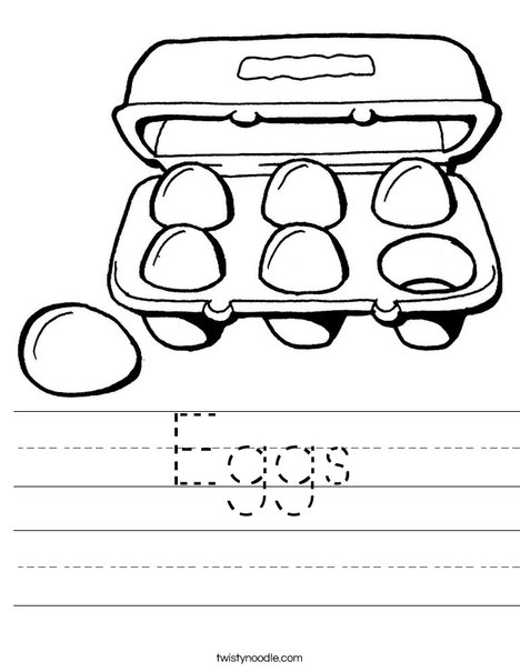 Eggs Worksheet - Twisty Noodle