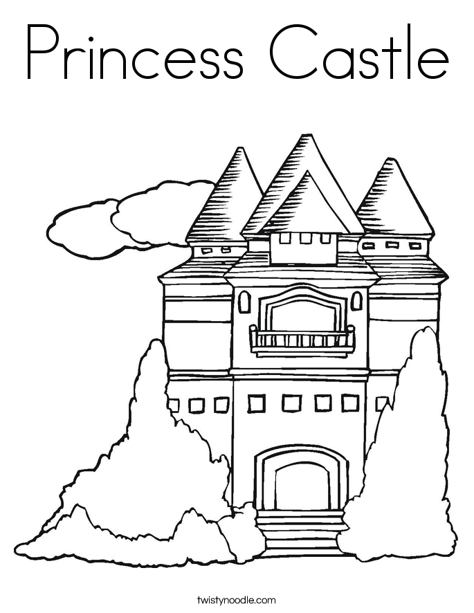 Colouring Pages Princess Castle : Princess castle coloring page twisty noodle Colouring Pages Princess Castle : Princess castle coloring page twisty noodle