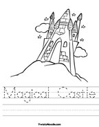 Magical Castle Handwriting Sheet