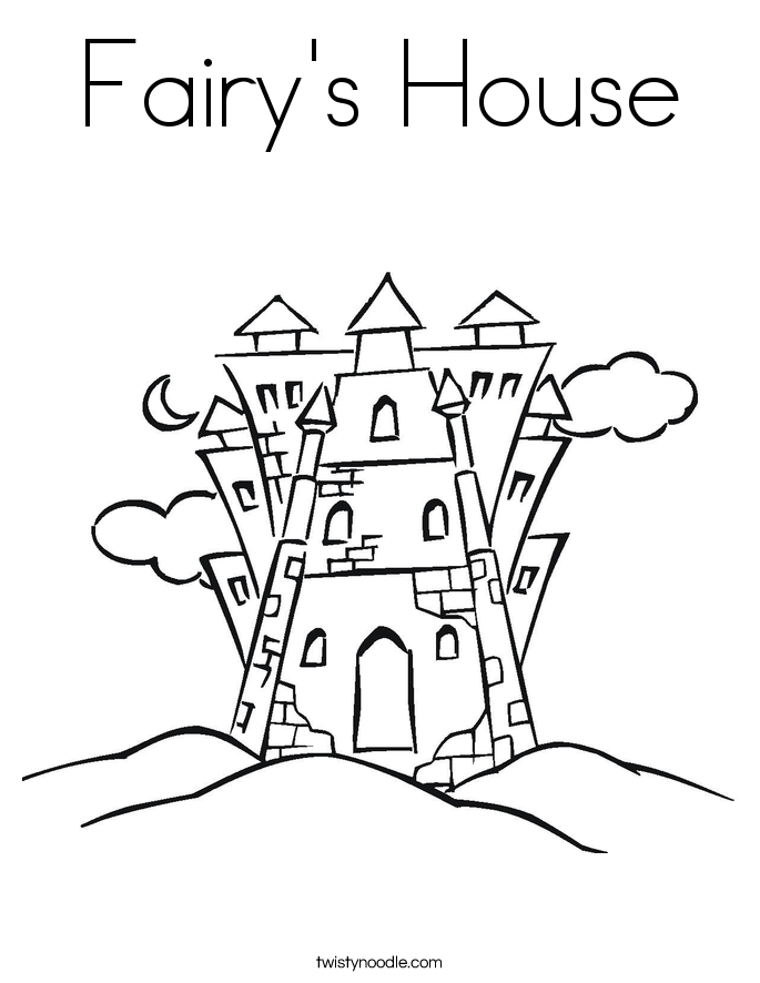 fairy cottage coloring pages - photo #16