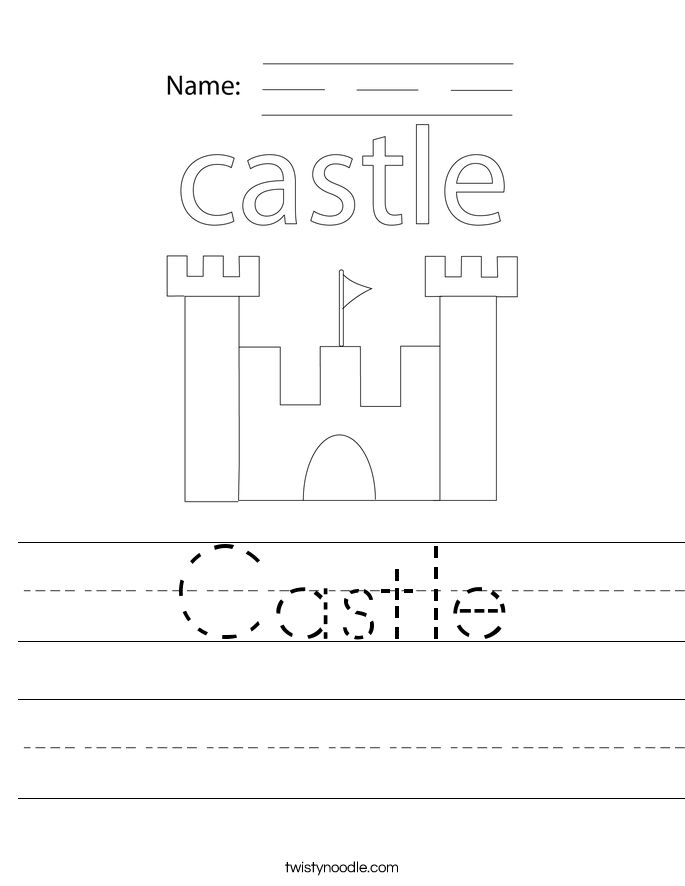 Castle Worksheet - Twisty Noodle