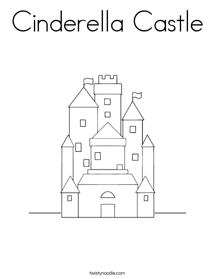 cinderella castle coloring page