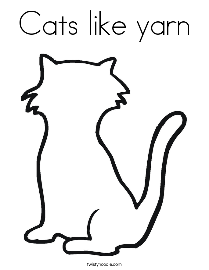 Cats like yarn Coloring Page - Twisty Noodle
