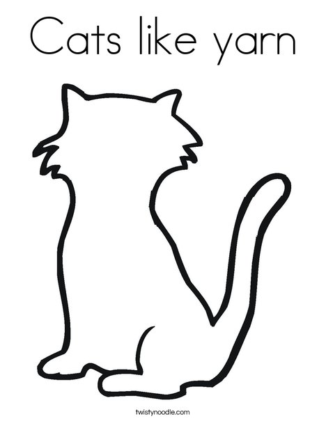 blank cat coloring page
