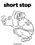 short stopColoring Page