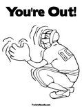 You're Out!Coloring Page
