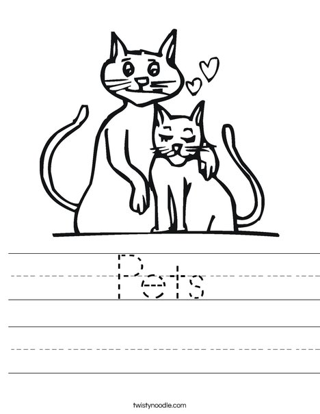 Pets Worksheet Twisty Noodle Pets Worksheet Twisty Noodle