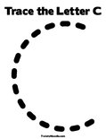 Trace the Letter C Coloring Page