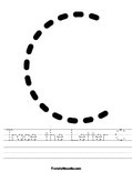 Trace the Letter C Worksheet