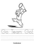 Go Team Go Handwriting Sheet