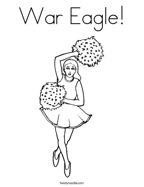 War Eagle Coloring Page - Twisty Noodle