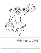 __ __ eerleader Handwriting Sheet