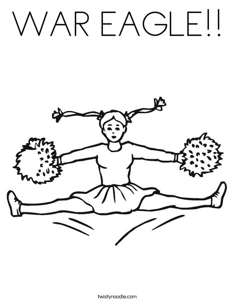 WAR EAGLE Coloring Page - Twisty Noodle