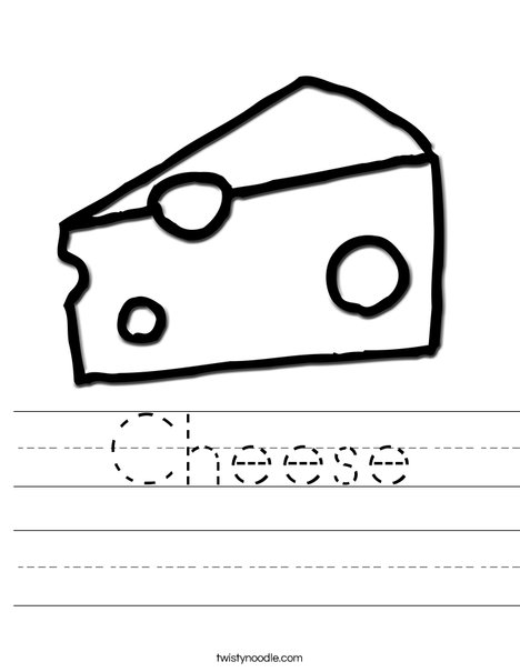 Cheese Worksheet - Twisty Noodle
