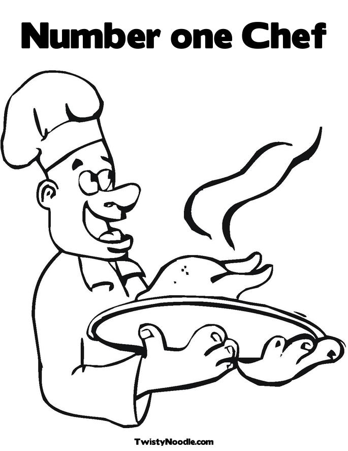 chef colouring page