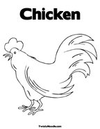 Chicken Coloring Page