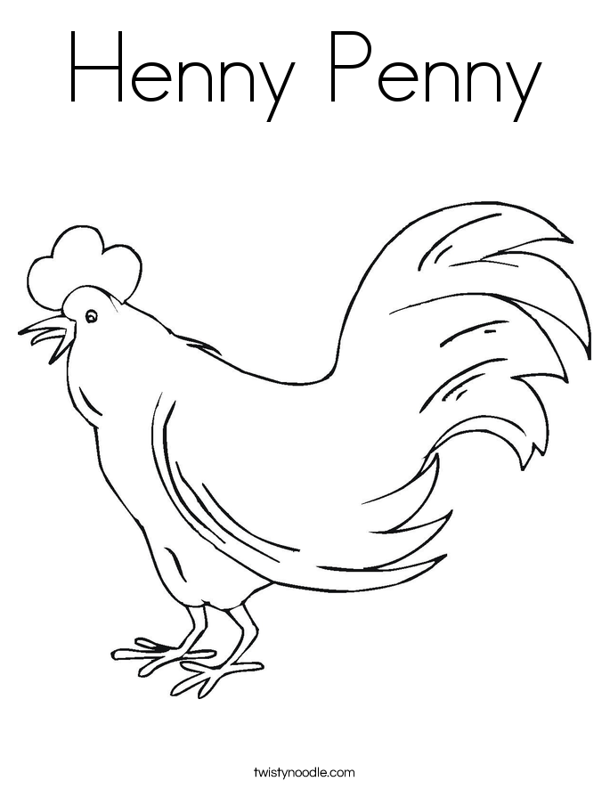 Printable Henny Penny Coloring Character Pages Sketch Coloring Page