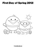 First Day of Spring 2012! Coloring Page