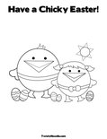 Have a Chicky Easter!Coloring Page
