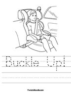 Buckle Up Handwriting Sheet