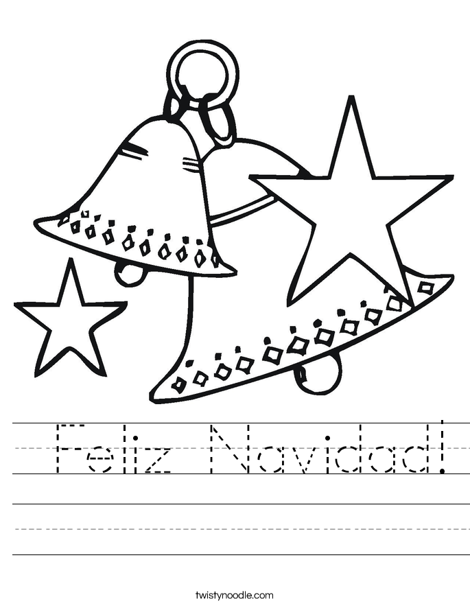 Feliz Navidad Worksheet Twisty Noodle Feliz Navidad Worksheet