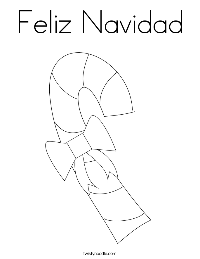 Feliz Navidad Coloring Page Twisty Noodle Feliz Navidad Coloring Page Twisty Noodle