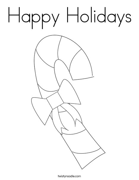 Happy Holidays Coloring Page - Twisty Noodle
