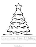 Christmas Tree Lighting Worksheet
