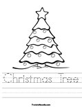Christmas Tree Worksheet