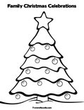 Family Christmas Celebrations Coloring Page