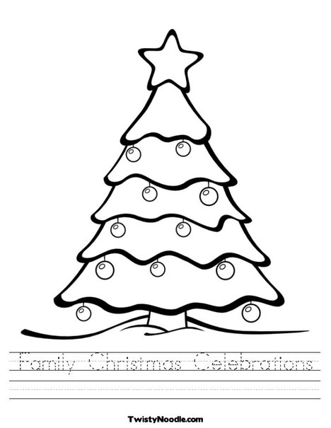 Christmas Tree Worksheet