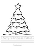 Merry Christmas Friends Worksheet