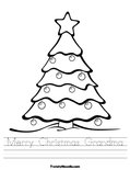Merry Christmas Grandma Worksheet
