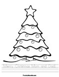 Merry Christmas Mom and Dad! Worksheet