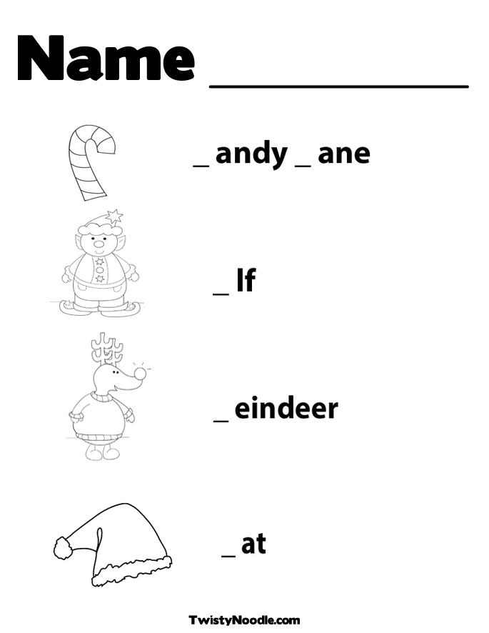 Christmas Worksheet Coloring Page