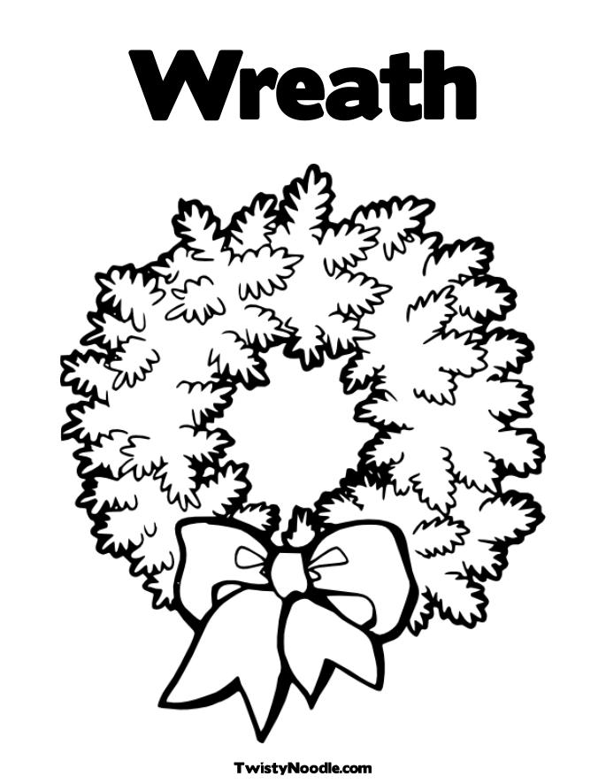 coloring pages christmas wreaths - photo #41