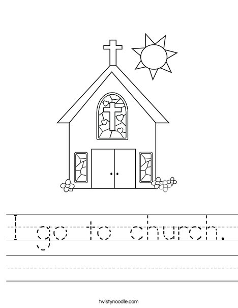 I go to church Worksheet - Twisty Noodle