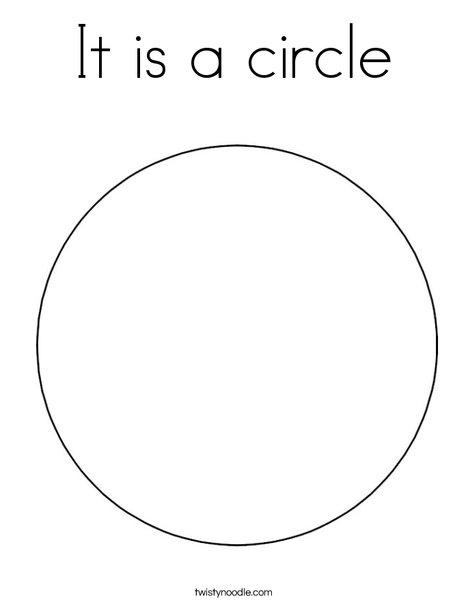 It is a circle Coloring Page - Twisty Noodle