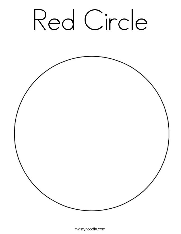 Red Circle Coloring Page - Twisty Noodle