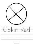 Color Red Coloring Page - Twisty Noodle
