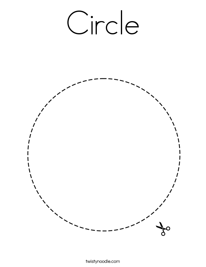 Circle Coloring Page - Twisty Noodle
