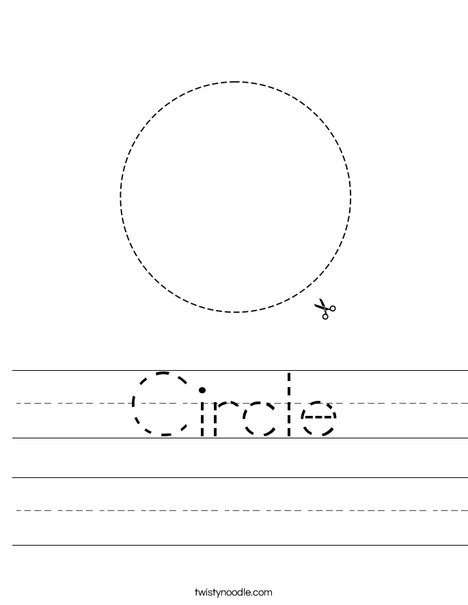 Circle Worksheet - Twisty Noodle