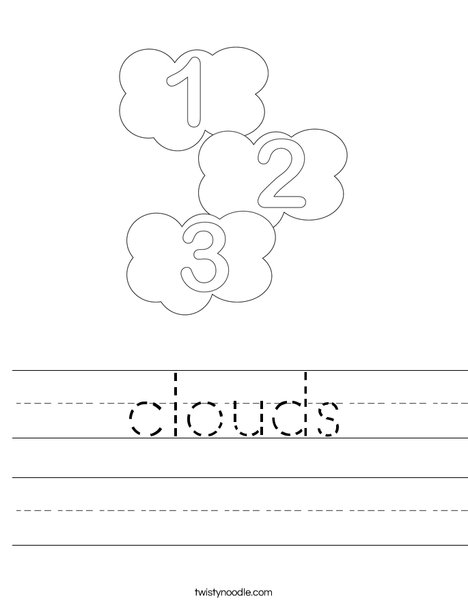 clouds Worksheet - Twisty Noodle