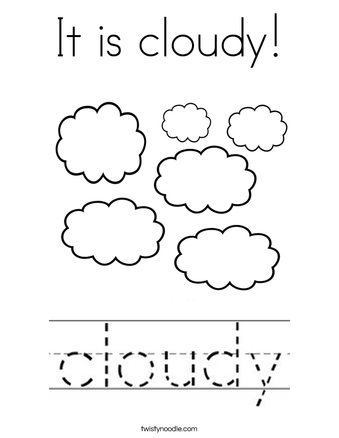 It is cloudy Coloring Page - Twisty Noodle