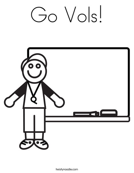 Go Vols Coloring Page - Twisty Noodle