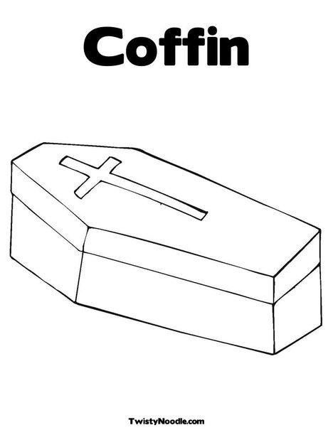 Coffin Coloring Page